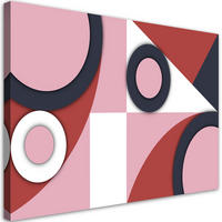 WANDBILD geometrische abstraktionsformen - Rot, Textil (60/40cm) - Feeby