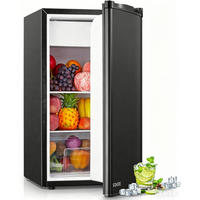 KÜHLSCHRANK 90L - Schwarz, Metall (45/48/80cm) - FOHERE