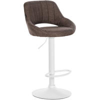 BARHOCKER Stoff Braun - Weiß/Braun, Textil/Metall (47/85/48cm) - CLP