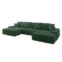 WOHNLANDSCHAFT ENSI-U - 353x164x69 cm Grün - Grün, Holzwerkstoff/Kunststoff (357/69/164cm) - ALTDECOR
