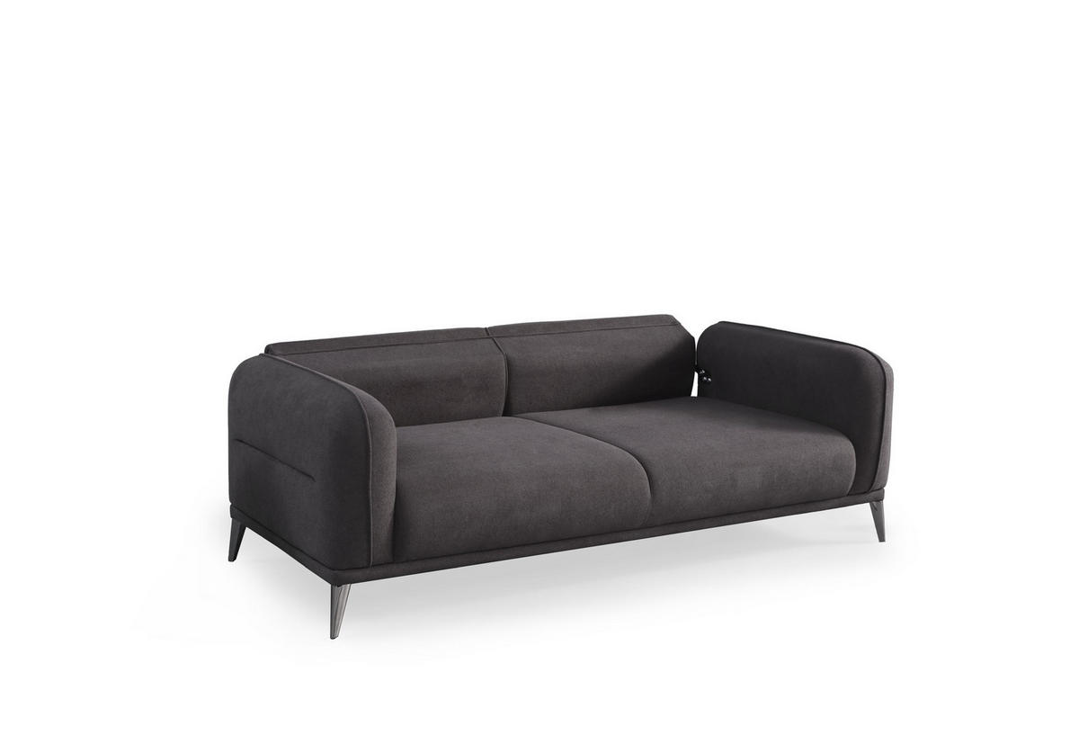 3-SITZER Sofa LUMINA, Anthrazit - Anthrazit, Leder/Kunststoff (230/82/93cm)