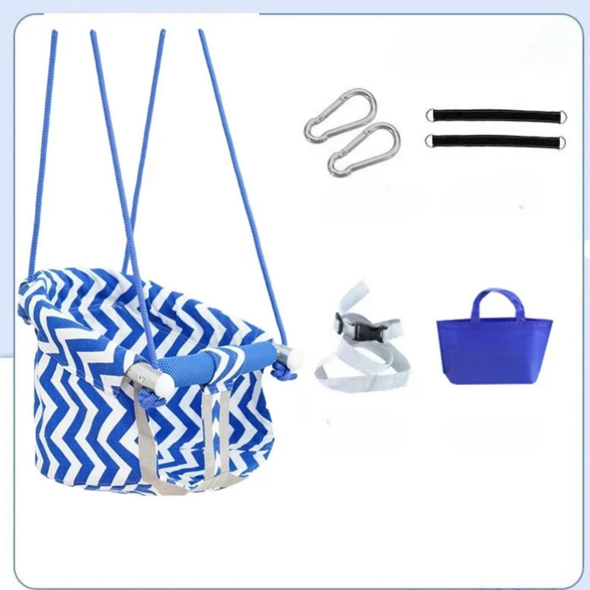 SCHAUKEL, blau, Segeltuch, 35 × 35 × 17 cm - Blau, Textil (35/17/35cm) - Authentics