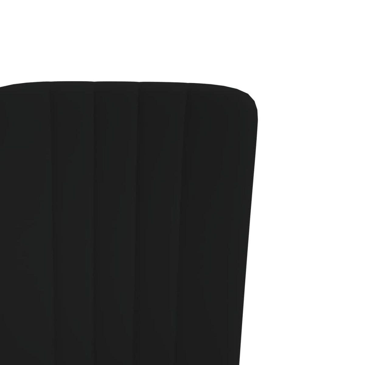 ESSZIMMERSTÜHLE 4 Stk. Schwarz Samt 42*58*85.5cm - Schwarz, Metall (42/85.5/58cm) - ZMH