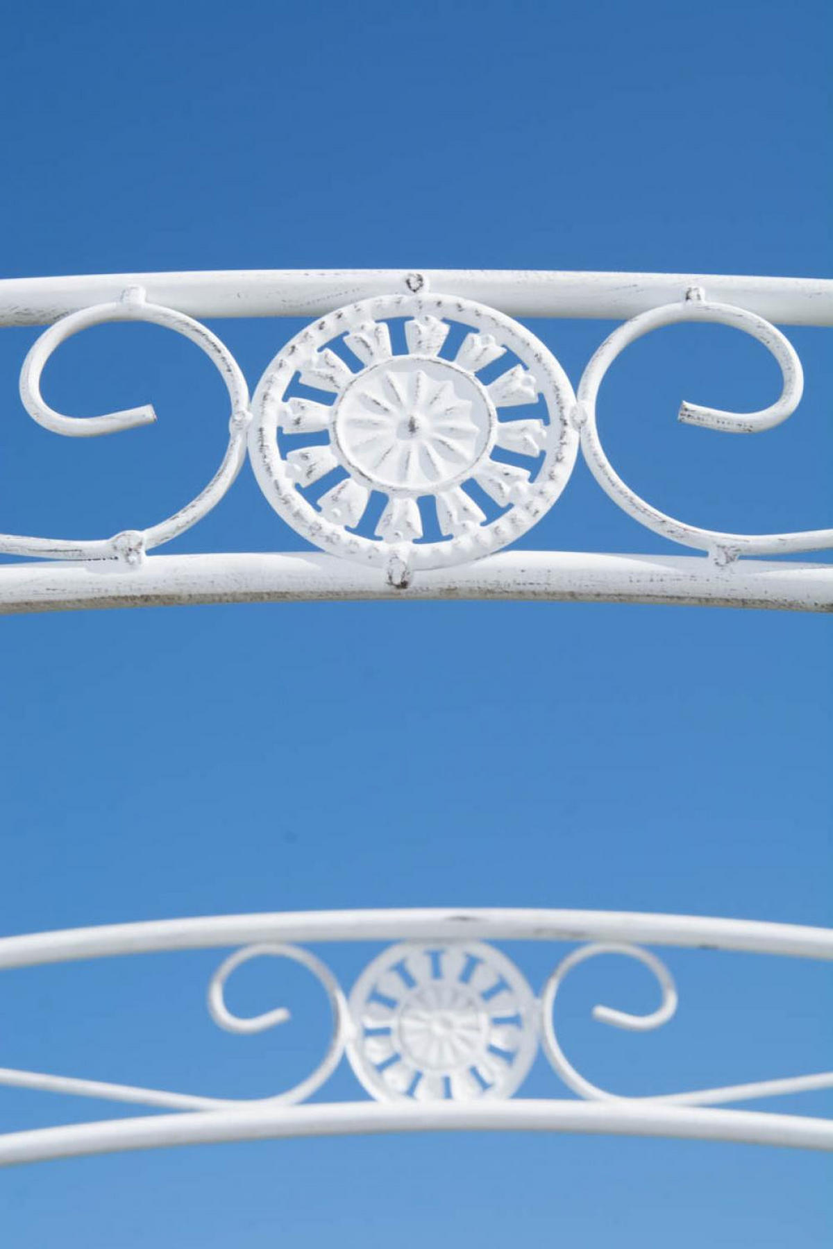 ROSENBOGEN Metall Antik Weiß - Weiß, Metall (120/220/40cm) - CLP