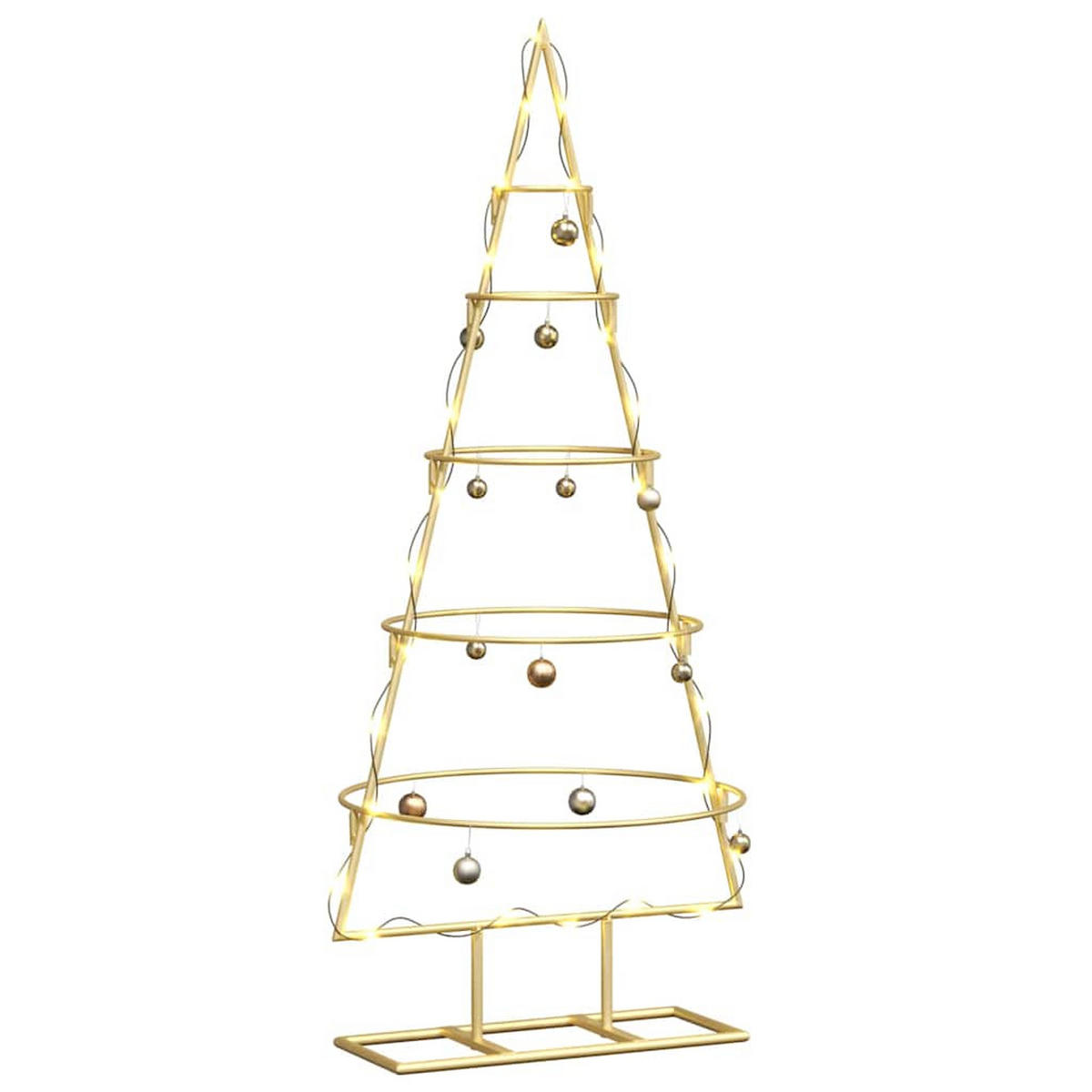 WEIHNACHTSBAUM Metall Gold 90 Cm Pulverbeschichteter Stahl - Goldfarben, Metall (90cm) - vidaXL