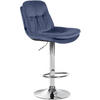 BARHOCKER Samt blau - Blau/Schwarz, Textil (46/94/54cm) - CLP