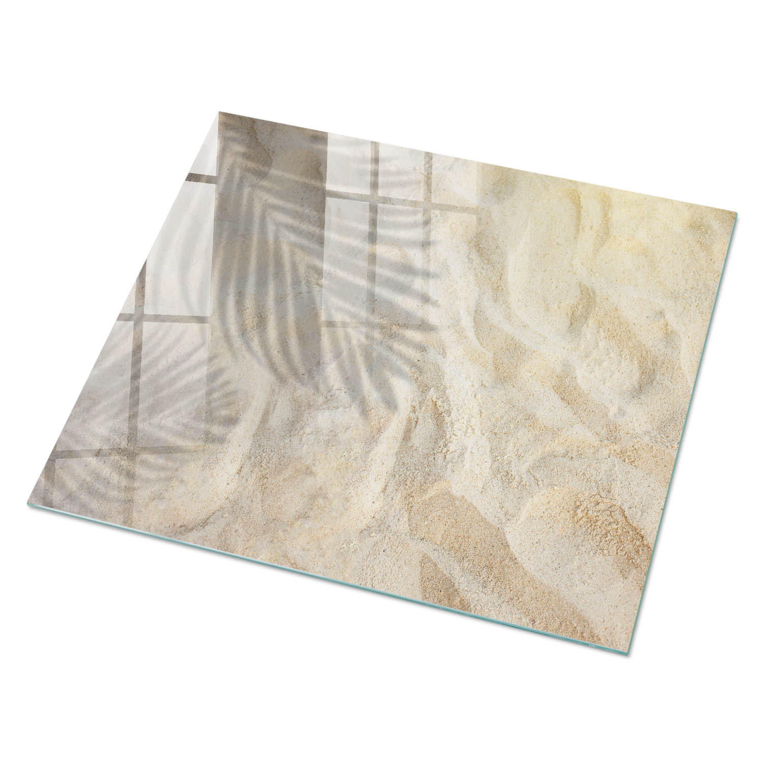 GLASPLATTE 80x60 cm – sandige Textur - Braun, Glas (0.4/80/60cm) - ArtPrintCave