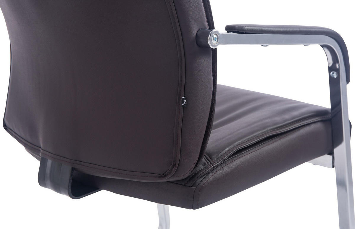 SCHWINGSTUHL Lederlook braun - Braun, Textil/Metall (58/102/65cm) - CLP