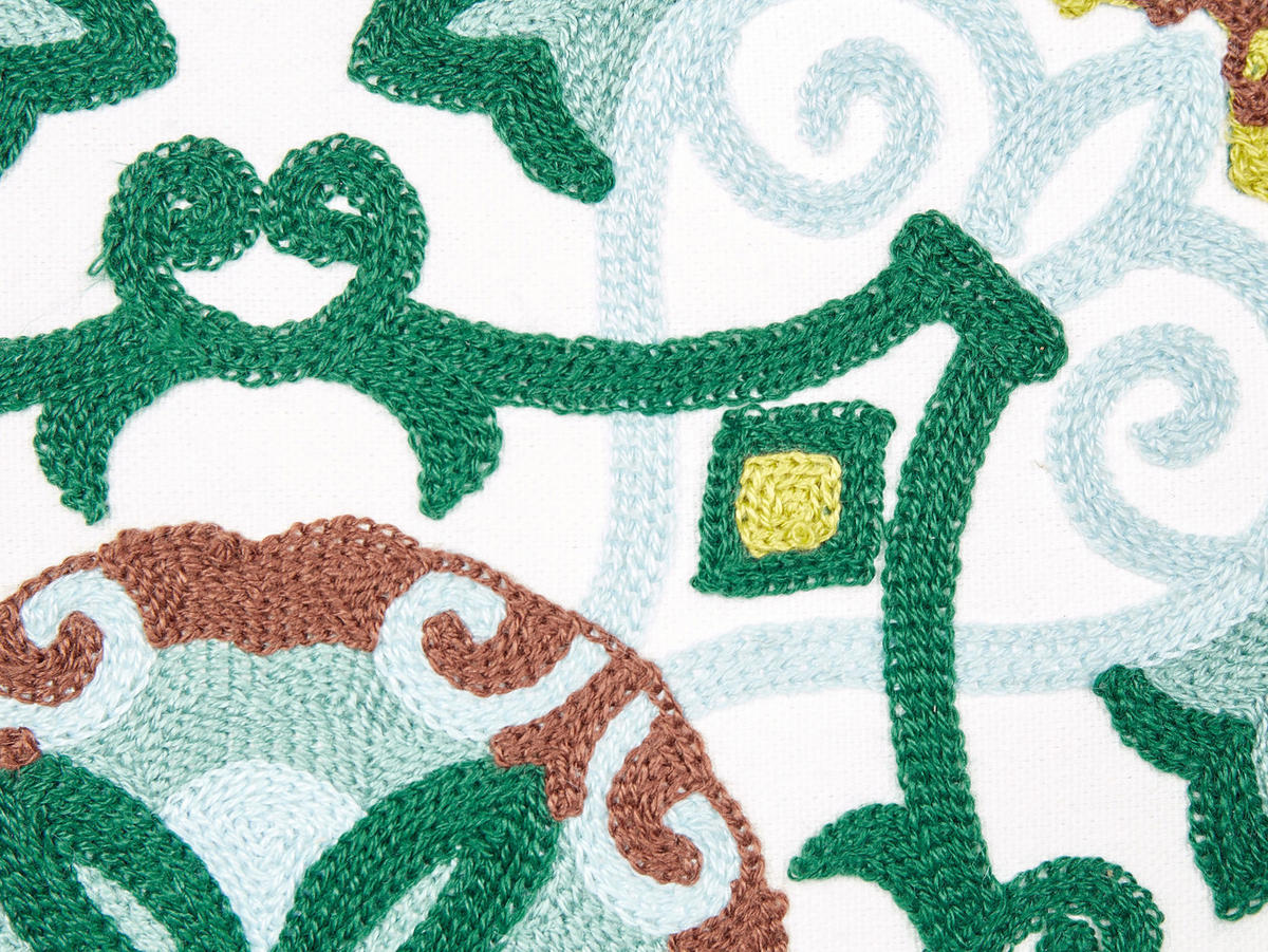 DEKOKISSEN 2er-Set Grün 45/45 cm Elanite - Grün, Textil (45/45cm) - Beliani