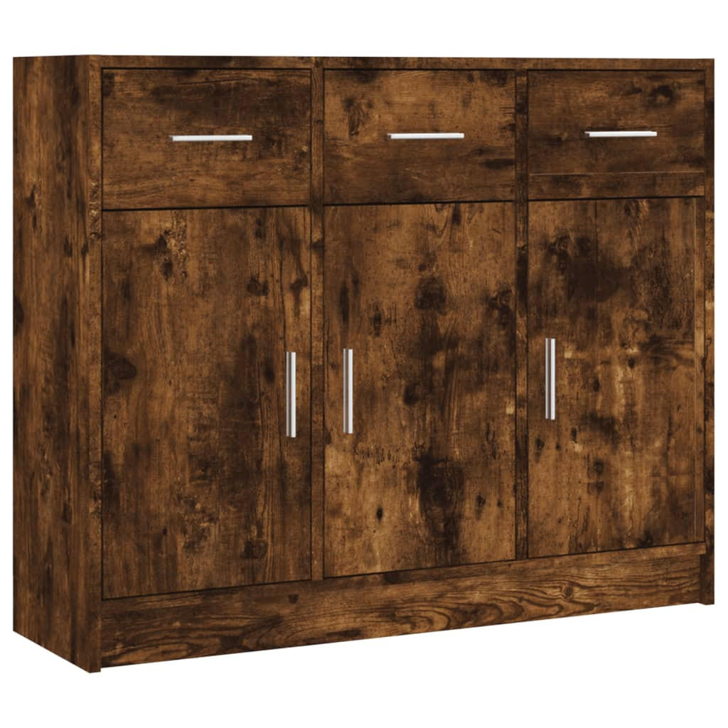 SIDEBOARD Räuchereiche 91x28x75 cm Holzwerkstoff - Braun, Holzwerkstoff (91/75/28cm) - furnicato