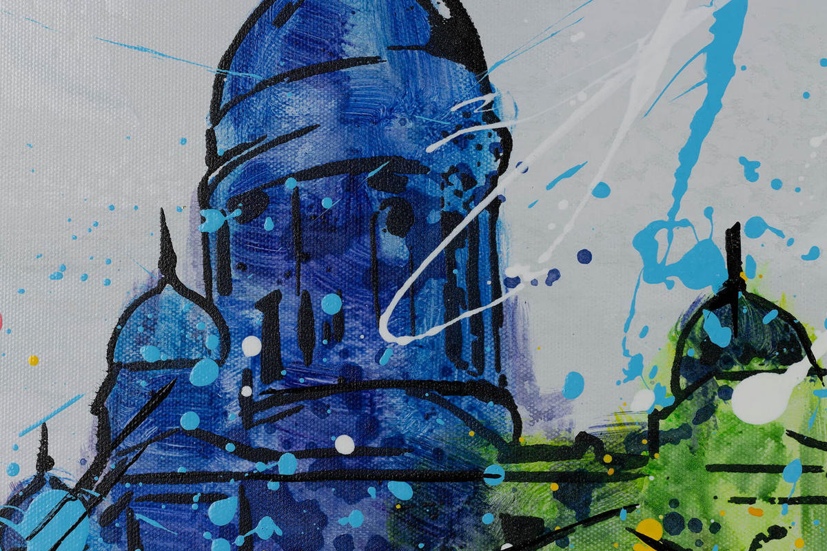 ACRYLBILD HANDGEMALT 120/60 cm - Multicolor, Holz/Textil (120/60cm) - KUNSTLOFT