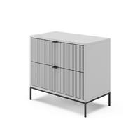 NACHTTISCH Eliza Grau 66 x 60 cm - Grau, Holzwerkstoff (66/60/36cm) - Vicco