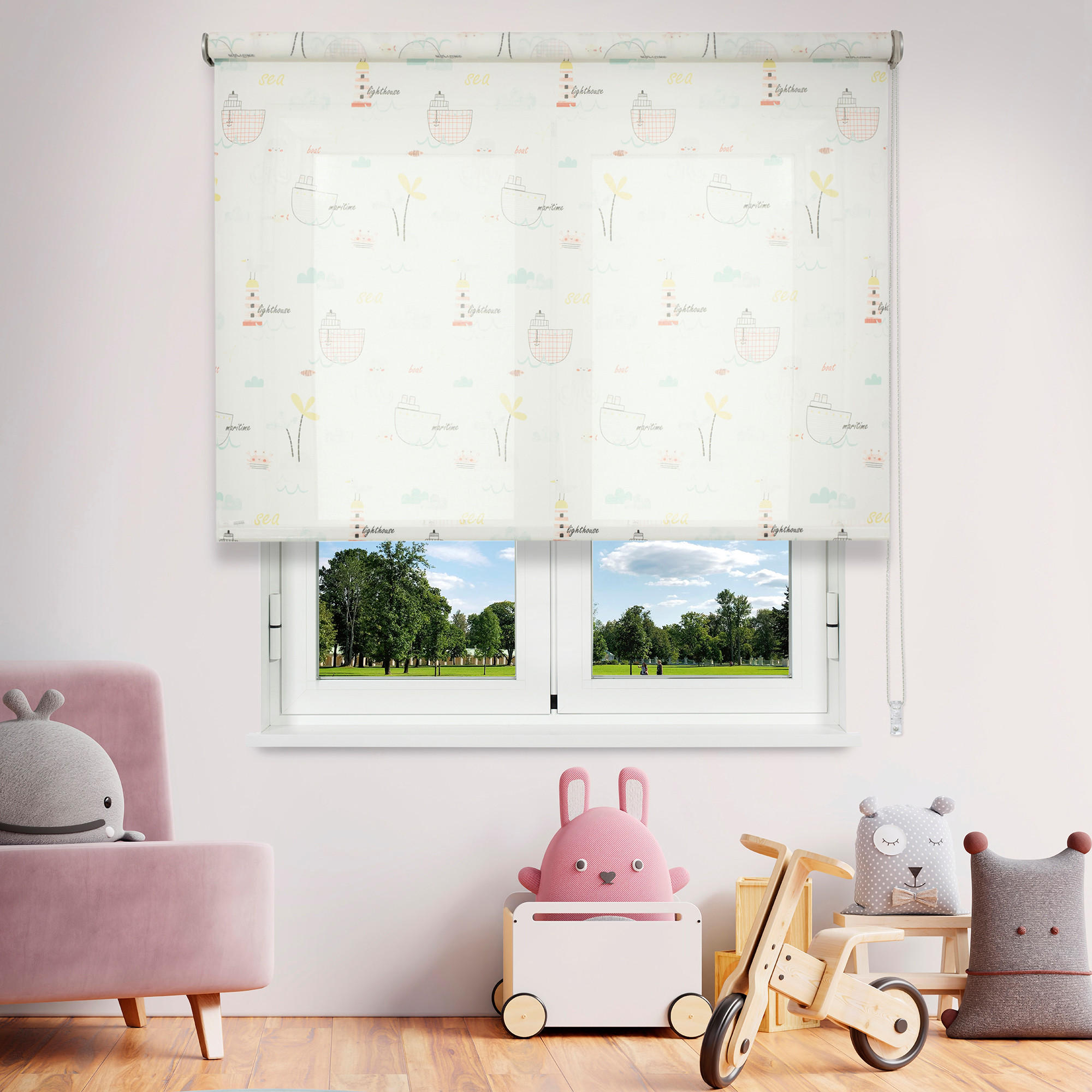 SEITENZUGROLLO lichtdurchlässig Sailor - Weiß, Textil (75/250/250cm) - VIEWTEX
