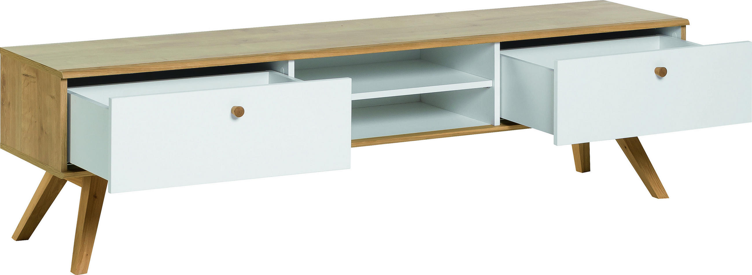 TV-SCHRANK NATURE - Weiß, Holzwerkstoff (180/50/40cm) - Vox Möbel