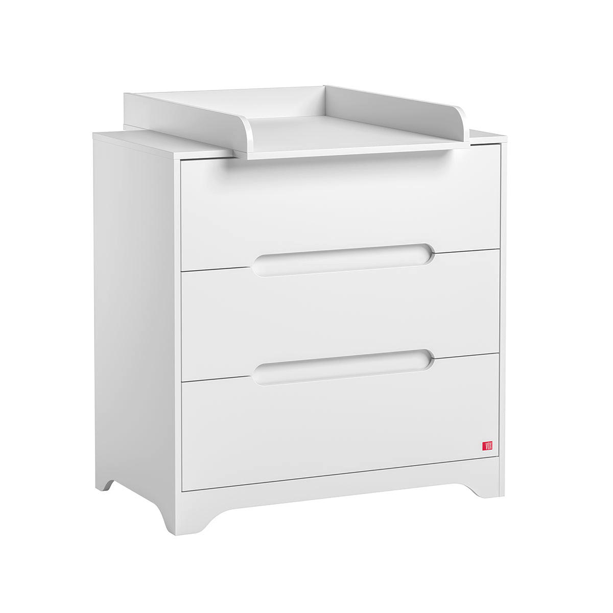 POKOJ PRO MIMINKO 3DÍLNÝ Ova Bílá - bílá, kompozitní dřevo (124.5/86/65cm) - Petits-meubles