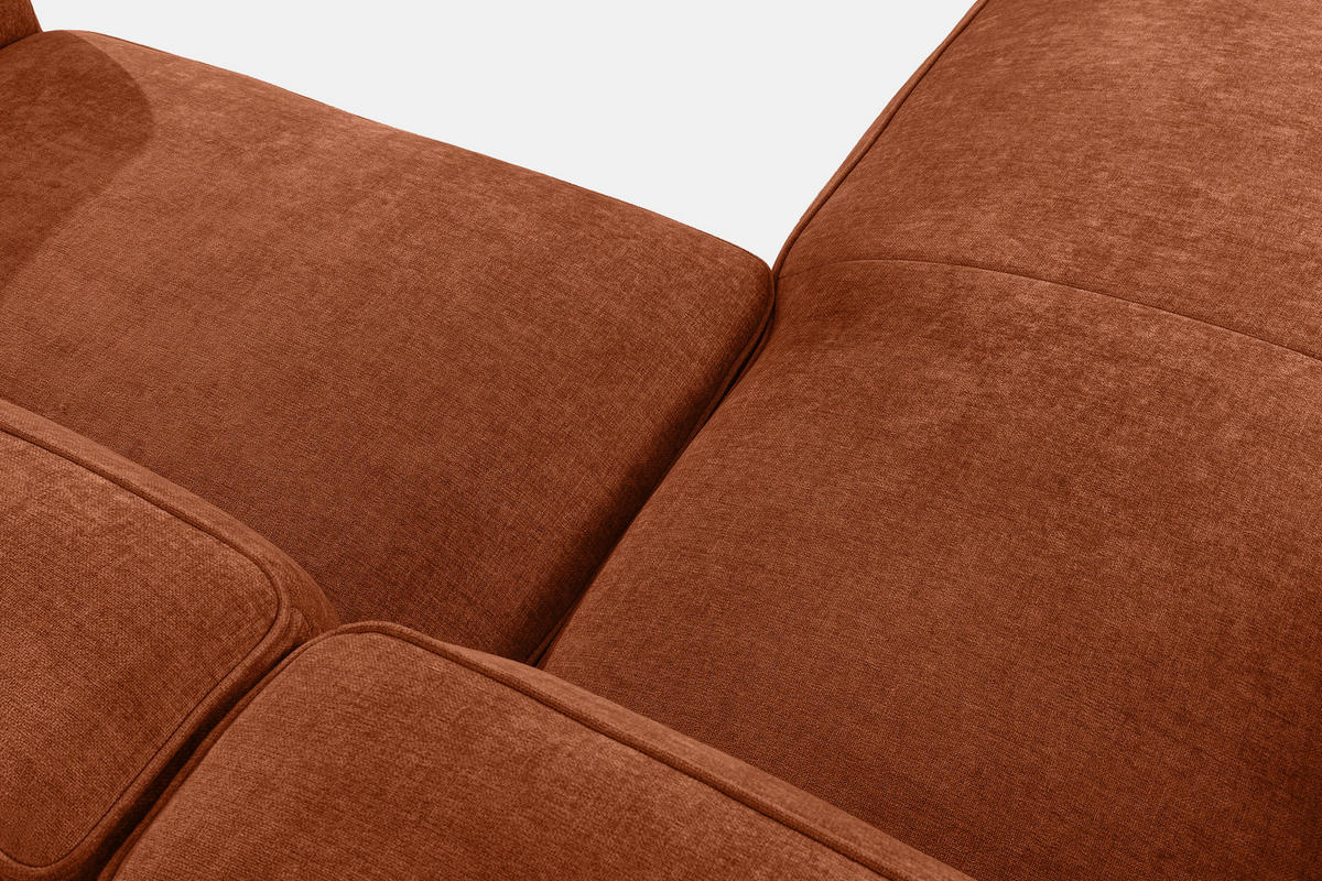 ECKSOFA LINKS FUBBO, Rot - Rot, Holz/Holzwerkstoff (225/176cm) - KONSIMO®