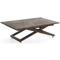 COUCHTISCH Axen höhenverstellbar ausziehbar, Beton Dunkelgrau 120-160/80/38-75 cm - Dunkelgrau/Braun, Holzwerkstoff/Metall (80/160/75cm) - WFL GROUP