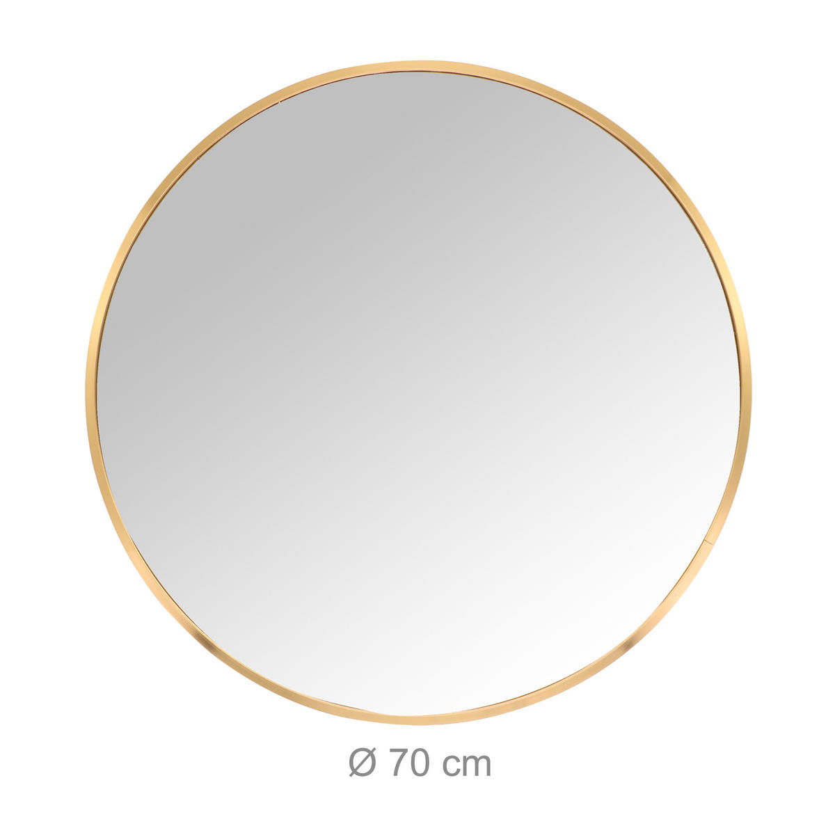 SPIEGEL - Goldfarben, Glas/Metall (70/70/3cm) - Relaxdays