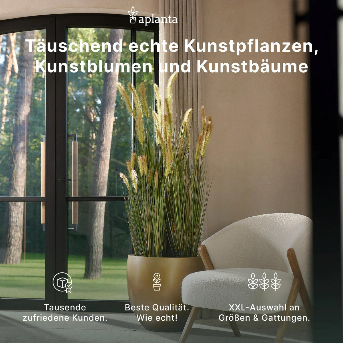 KUNSTBAUM Künstlicher Olivenbaum - Ilaria 140 cm - Grün, Kunststoff (140cm) - aplanta