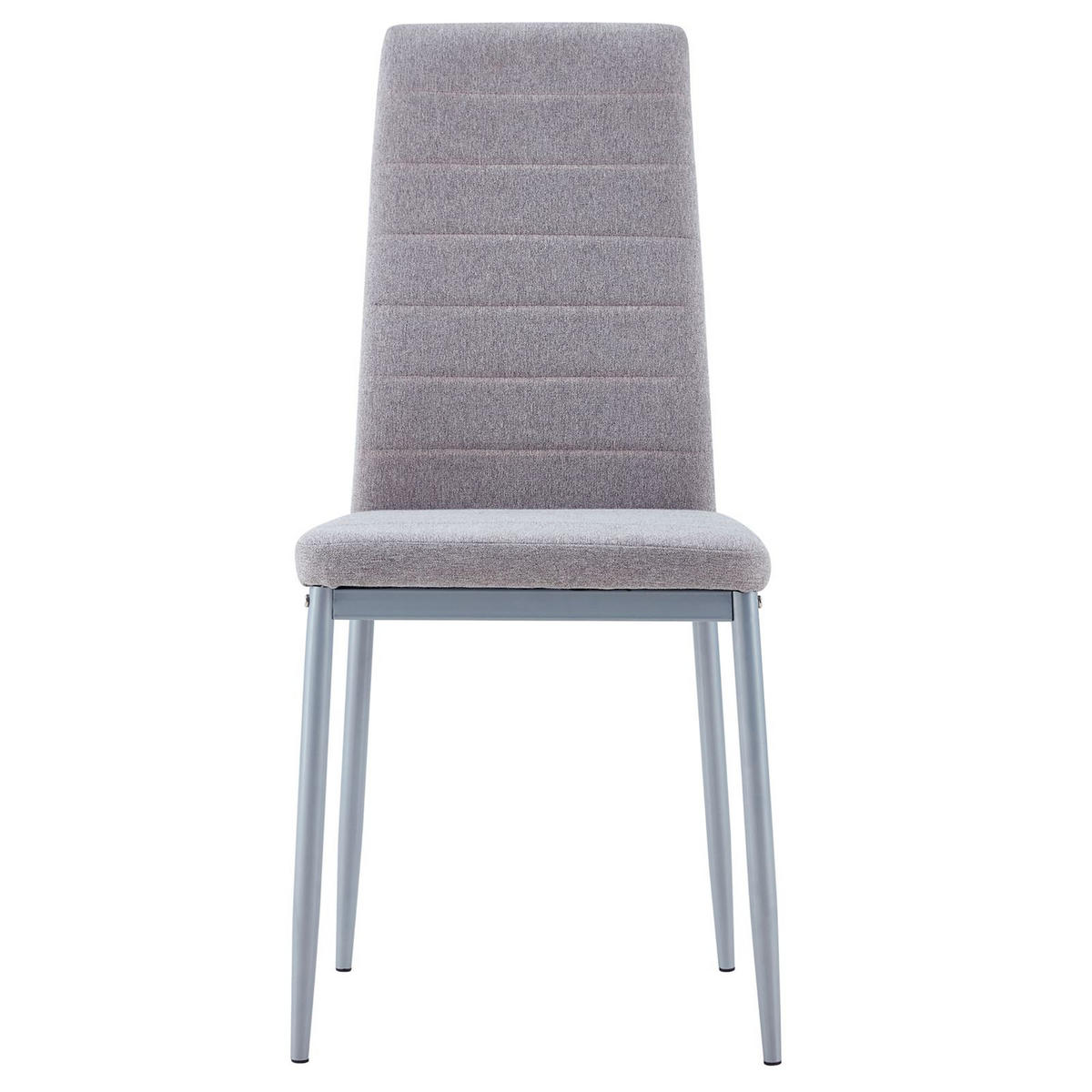 ESSZIMMERSTUHL NATHALIE 4er-Set grau - Grau, Textil (43/100/50cm) - IDIMEX