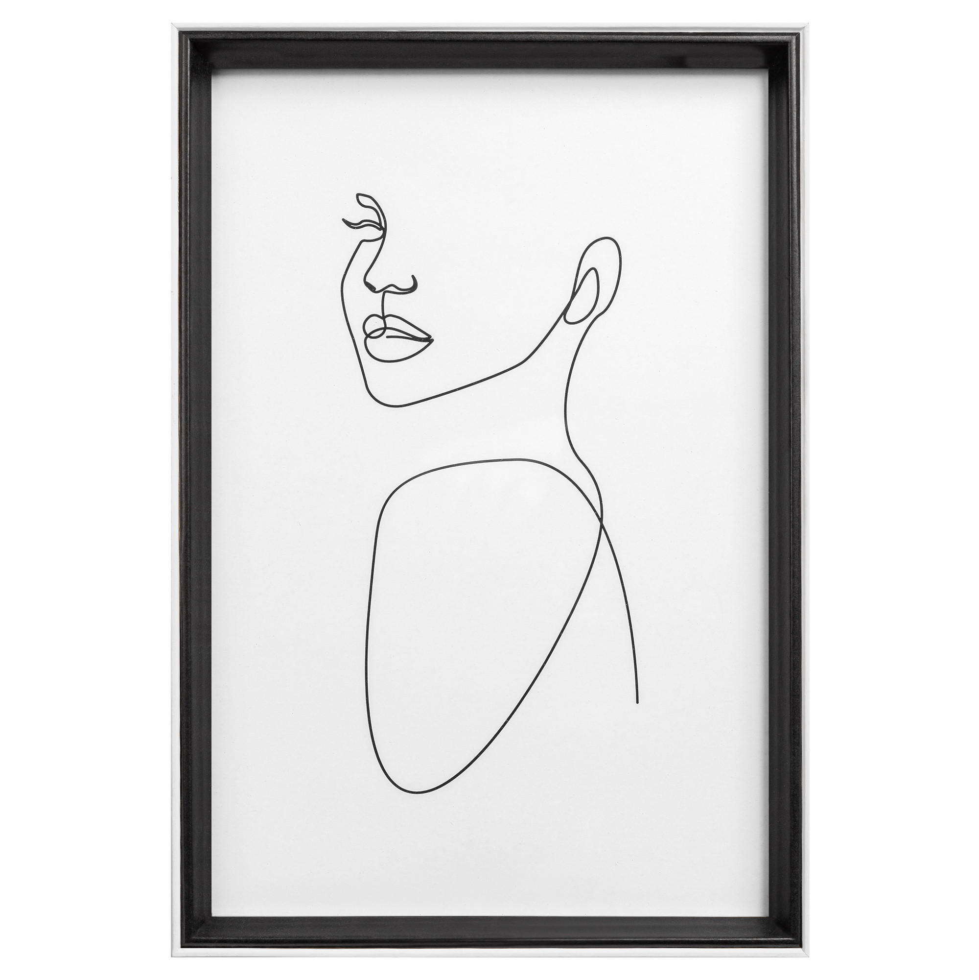 BILDERRAHMEN Silhouette Holzrahmen, 20x30 cm, Schwarz - Schwarz, Holzwerkstoff (21.2/31.2cm) - walther design