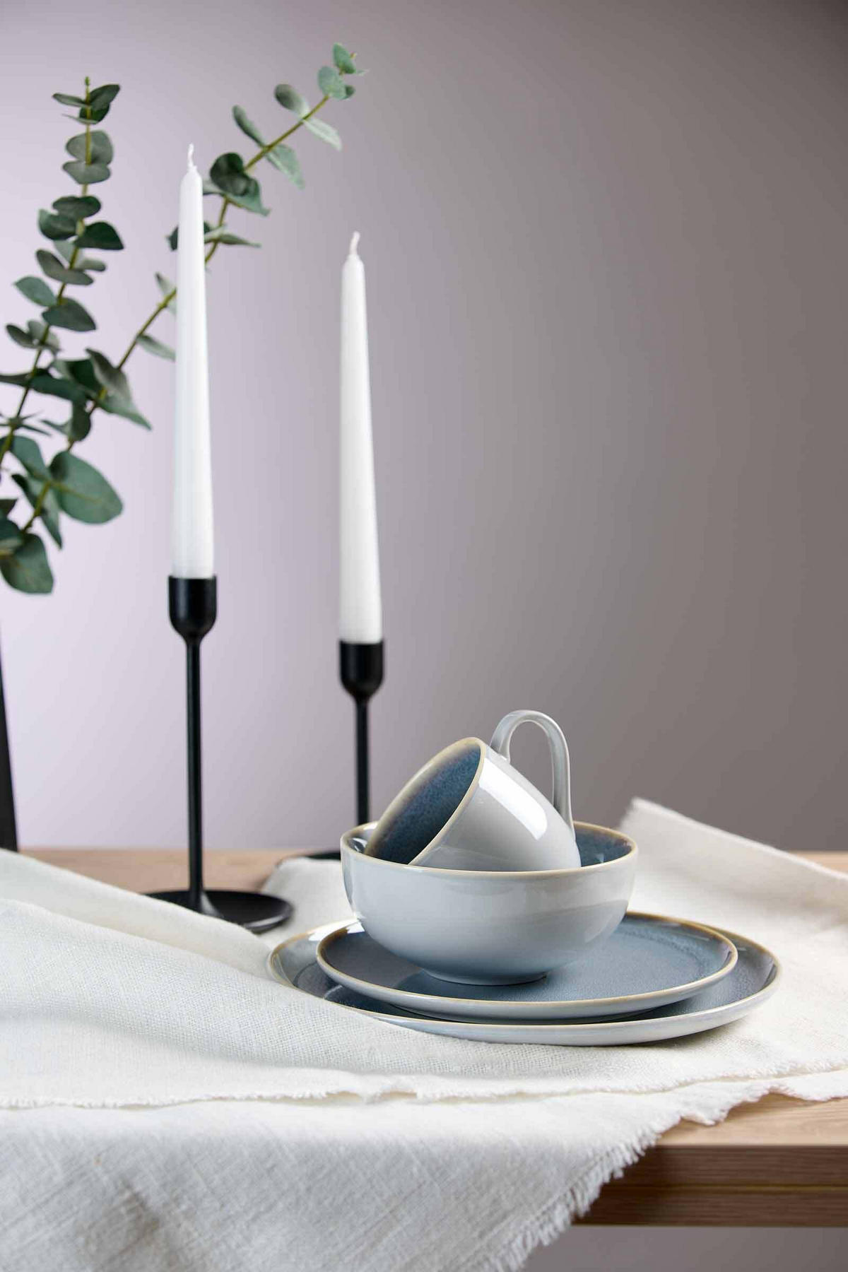 KOMBISERVICE Skagen Stone grau 12er Set - Grau, Keramik (1/1/1cm) - Ritzenhoff Breker