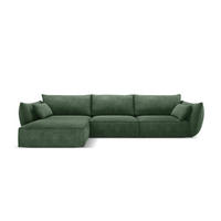ECKSOFA links Kaelle aus Chenille-Stoff flaschengrün 4 Sitzplätze - Dunkelgrün, Textil (171/308cm) - Micadoni