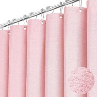 DUSCHVORHANG, Pink, Leinenoptik, 150 x 200 cm - Pink, Textil (150/200cm)