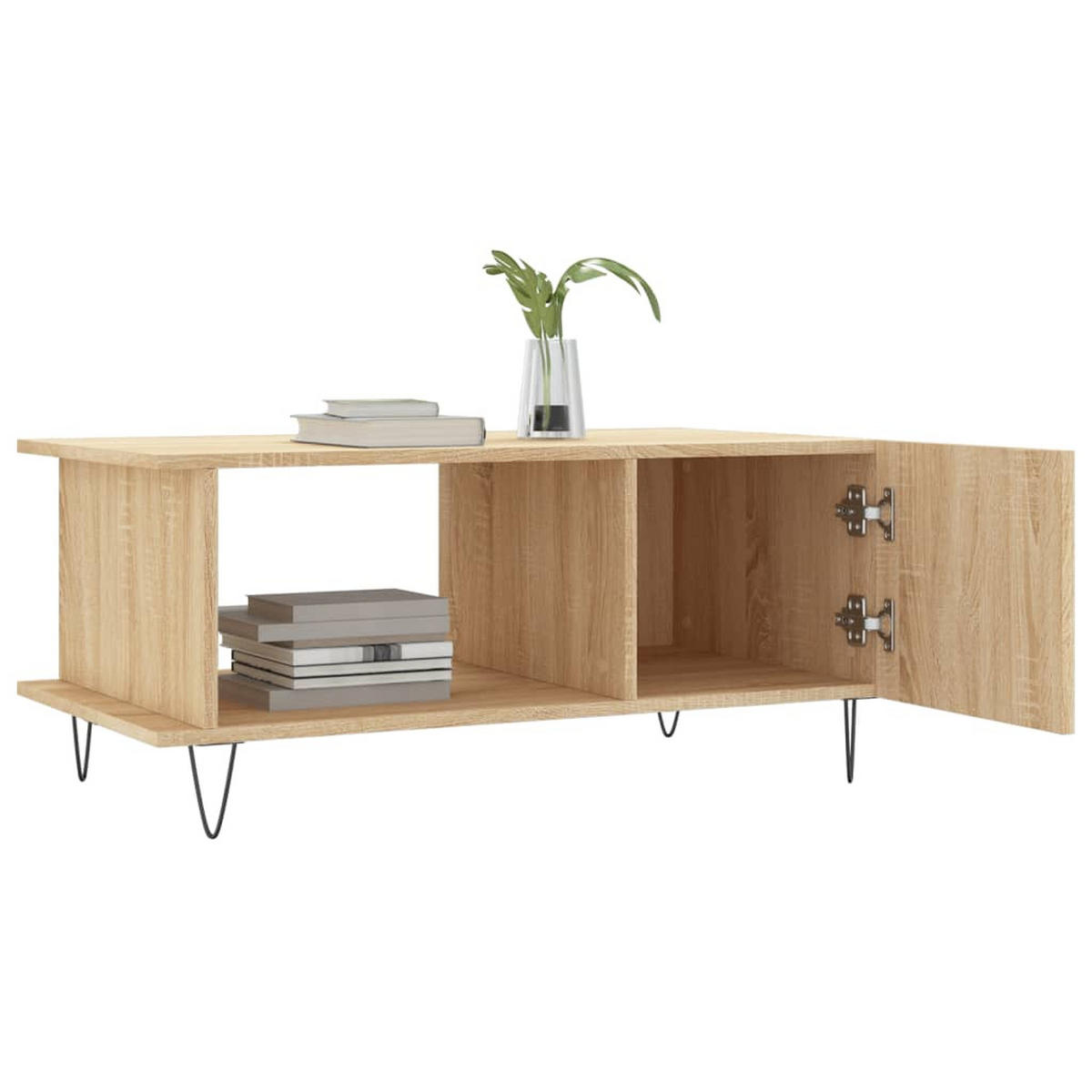 COUCHTISCH Sonoma-Eiche 90x50x40 cm Holzwerkstoff - Braun, Holzwerkstoff (90/50/40cm) - furnicato