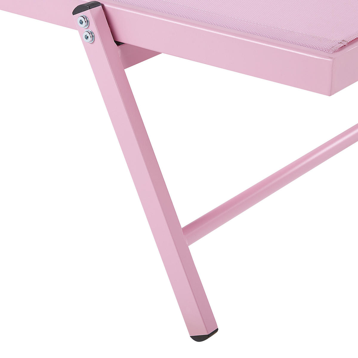 GARTENLIEGE Rosa Portofino - Pink, Metall (198/107/65cm) - Beliani