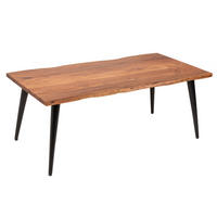 COUCHTISCH LIVING EDGE Akazie rechteckig Natur 110cm - Braun, Holz/Metall (60/110/45cm) - riess-ambiente