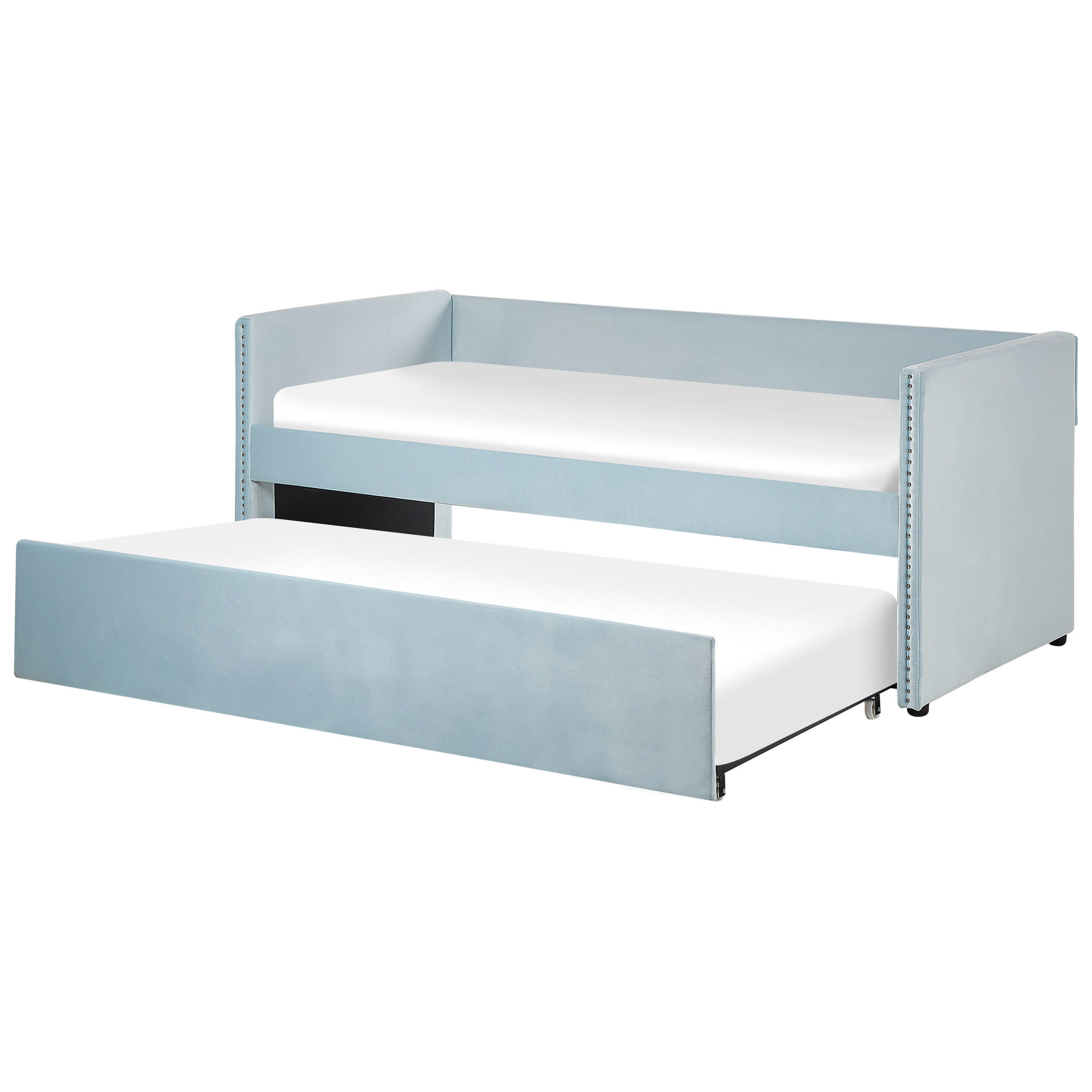 Beliani Ausziehbett Hellblau 90x200 cm