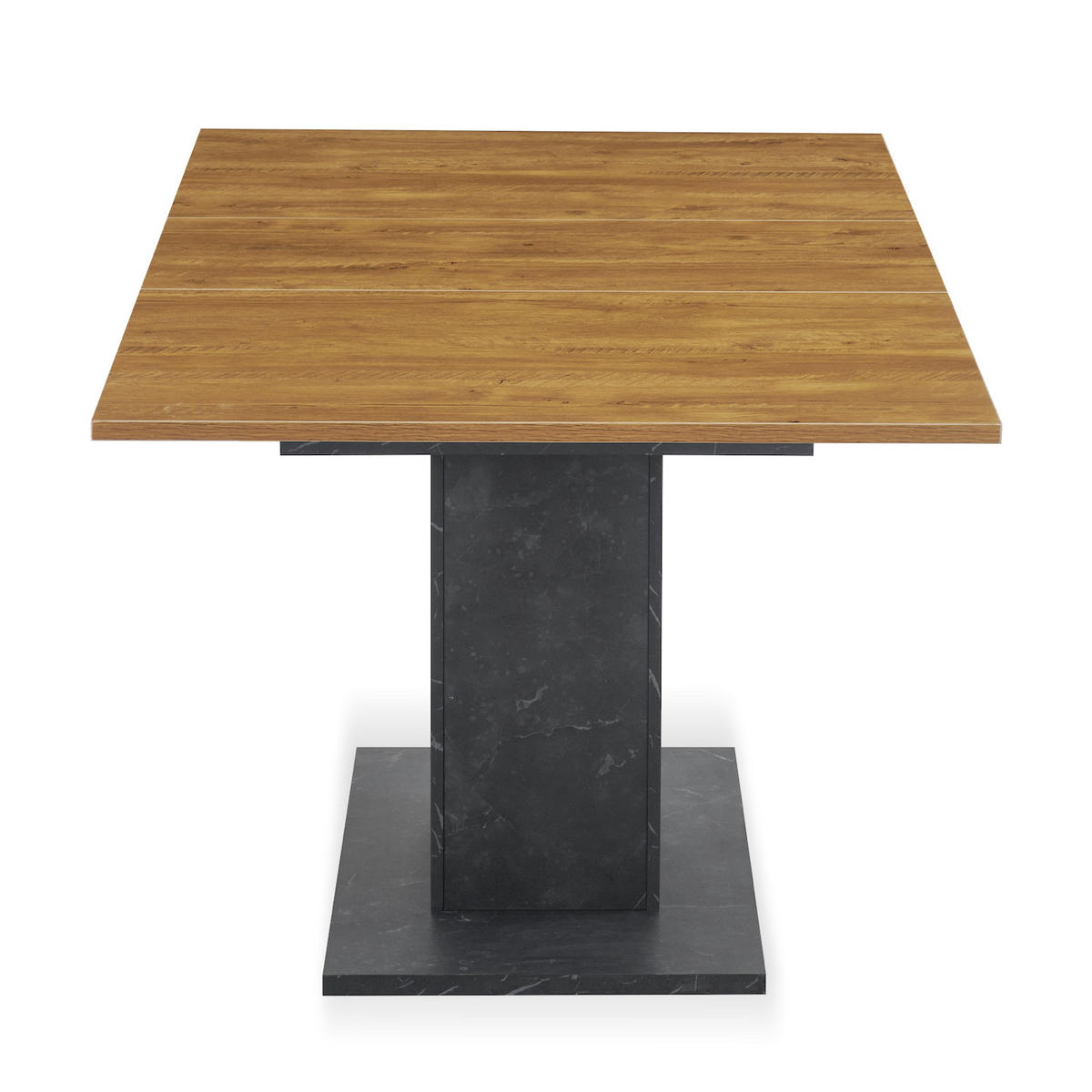 ESSTISCH BOSCO 120-160/80/76 cm - Eiche Bianco/Anthrazit, Holzwerkstoff (80/120/76cm) - B&D Home