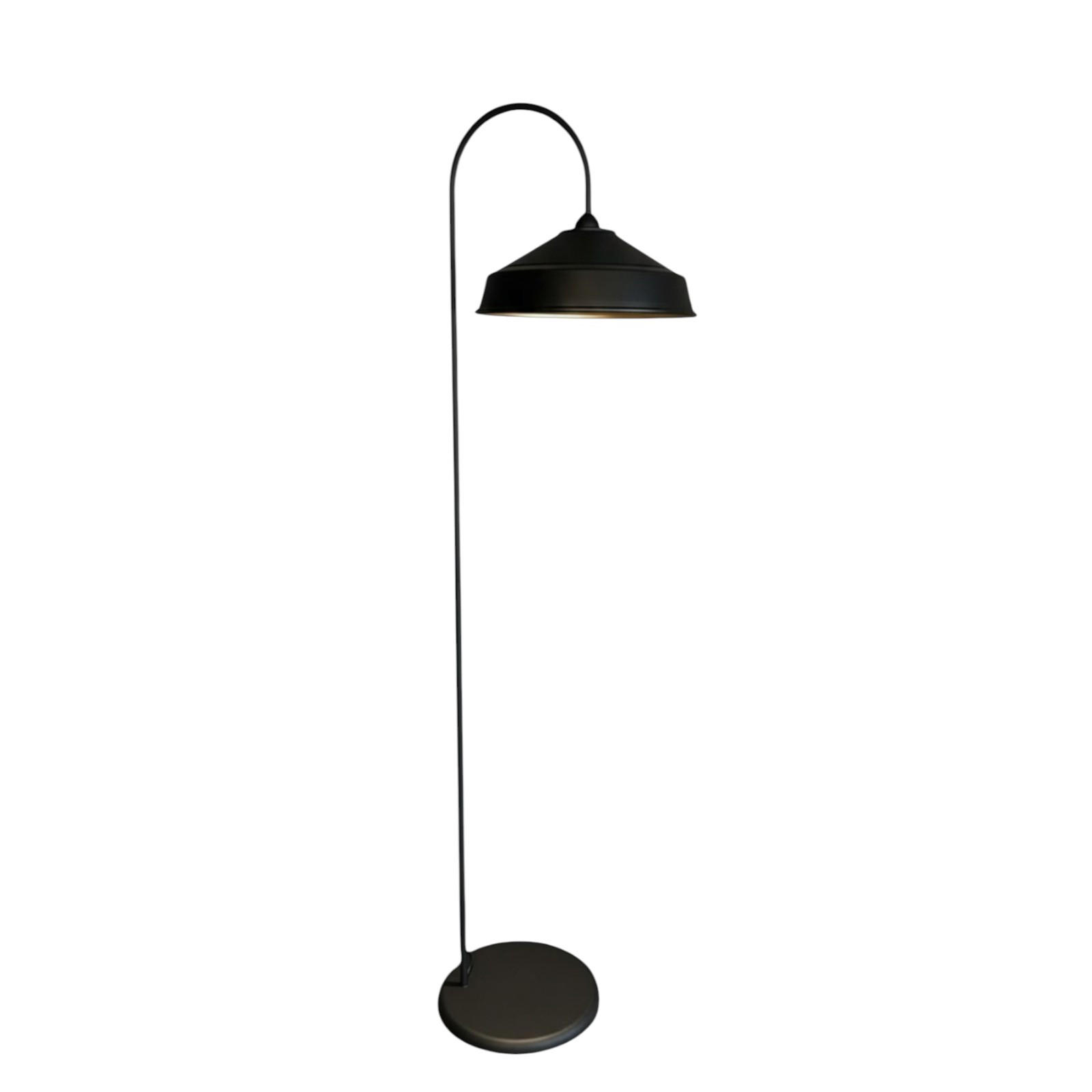 STEHLEUCHTE Bogen 180 Cm - Schwarz, Metall (37/37/180cm) - Bamyum