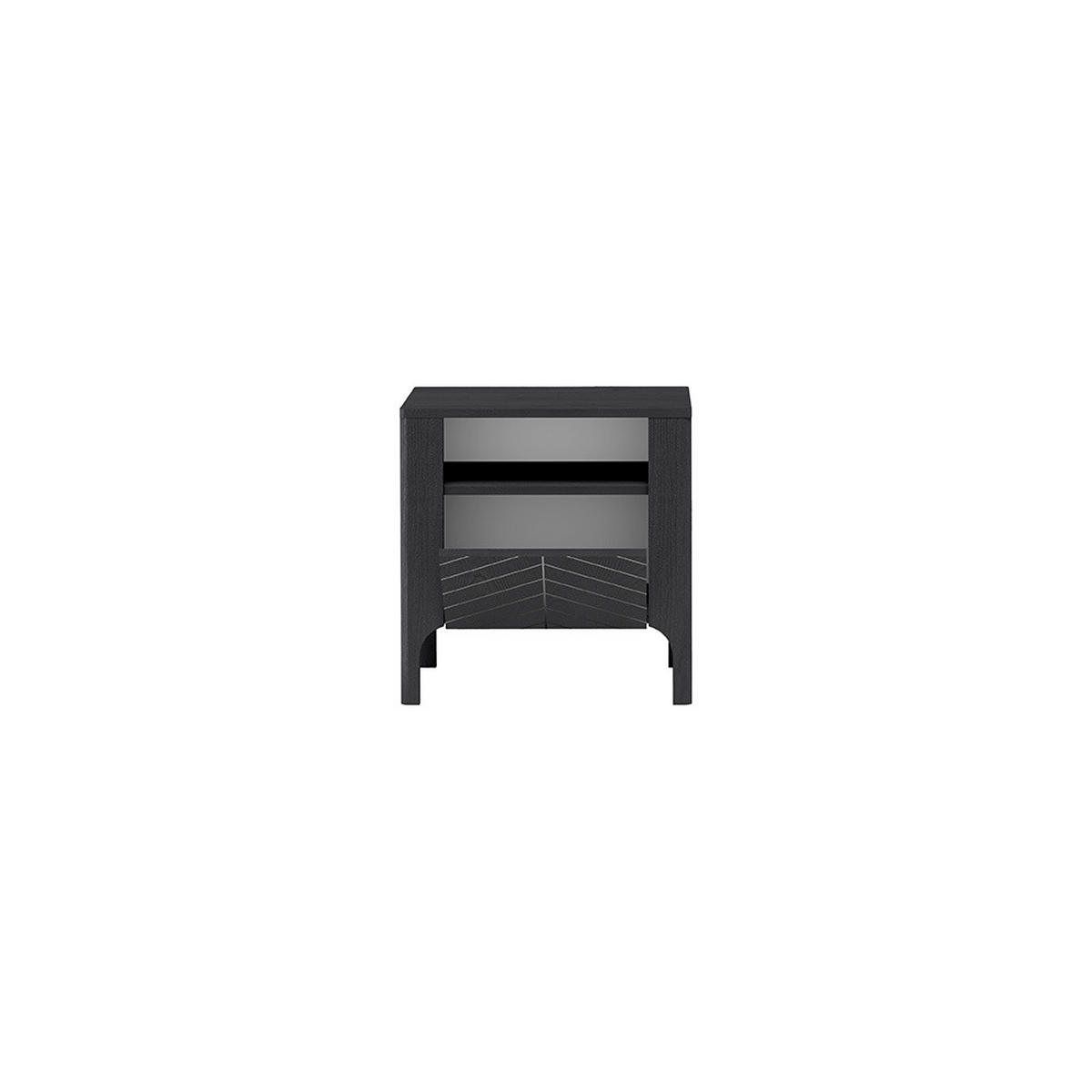 NACHTTISCH Malumi MM-10 54 x 57 x 40,5 cm Schwarz Paintflow - Schwarz, Holzwerkstoff (54/57/40.5cm) - Koseto