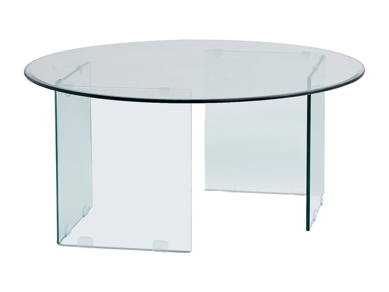 COUCHTISCH - Sicherheitsglas - ADAMO - Transparent, Glas (90/90/41cm) - Vente-Unique