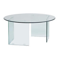 COUCHTISCH - Sicherheitsglas - ADAMO - Transparent, Glas (90/90/41cm) - Vente-Unique