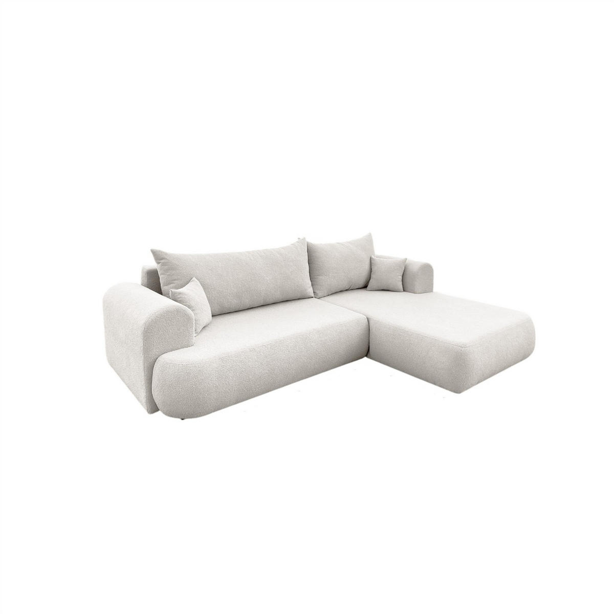 ECKSOFA Anike In Now Or Never - Creme, Holzwerkstoff/Textil (260/173cm) - Fun Möbel