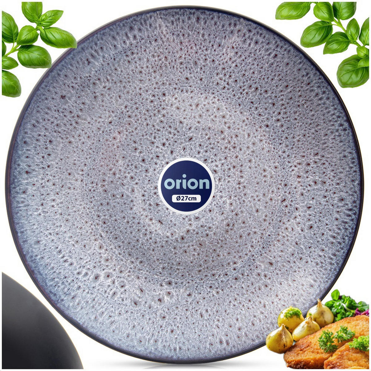 SPEISETELLER Glaze flach lila - Lila, Keramik (27/27/3.5cm) - Orion 