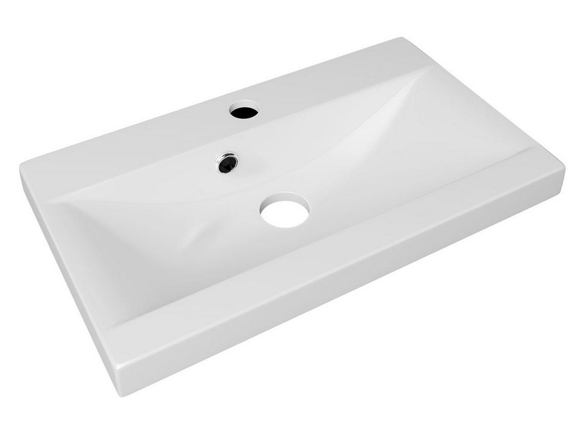 BADMÖBEL-SET Madrit II mit weißer LED Beleuchtung - Silberfarben/Grau, Holzwerkstoff/Kunststoff (132/132/30cm) - MIRJAN24