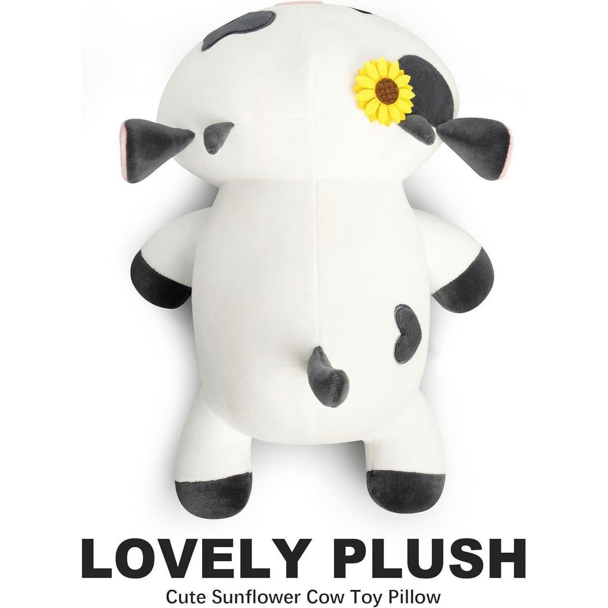 PLÜSCHTIER Kuh, Kawaii Milchkuh Kuscheltier als Kissen - Multicolor, Textil (20/30cm)