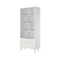 VITRINE LANTE Weiß 88x38x194 cm - Weiß, Holzwerkstoff (88/194/38cm) - FURNLUX