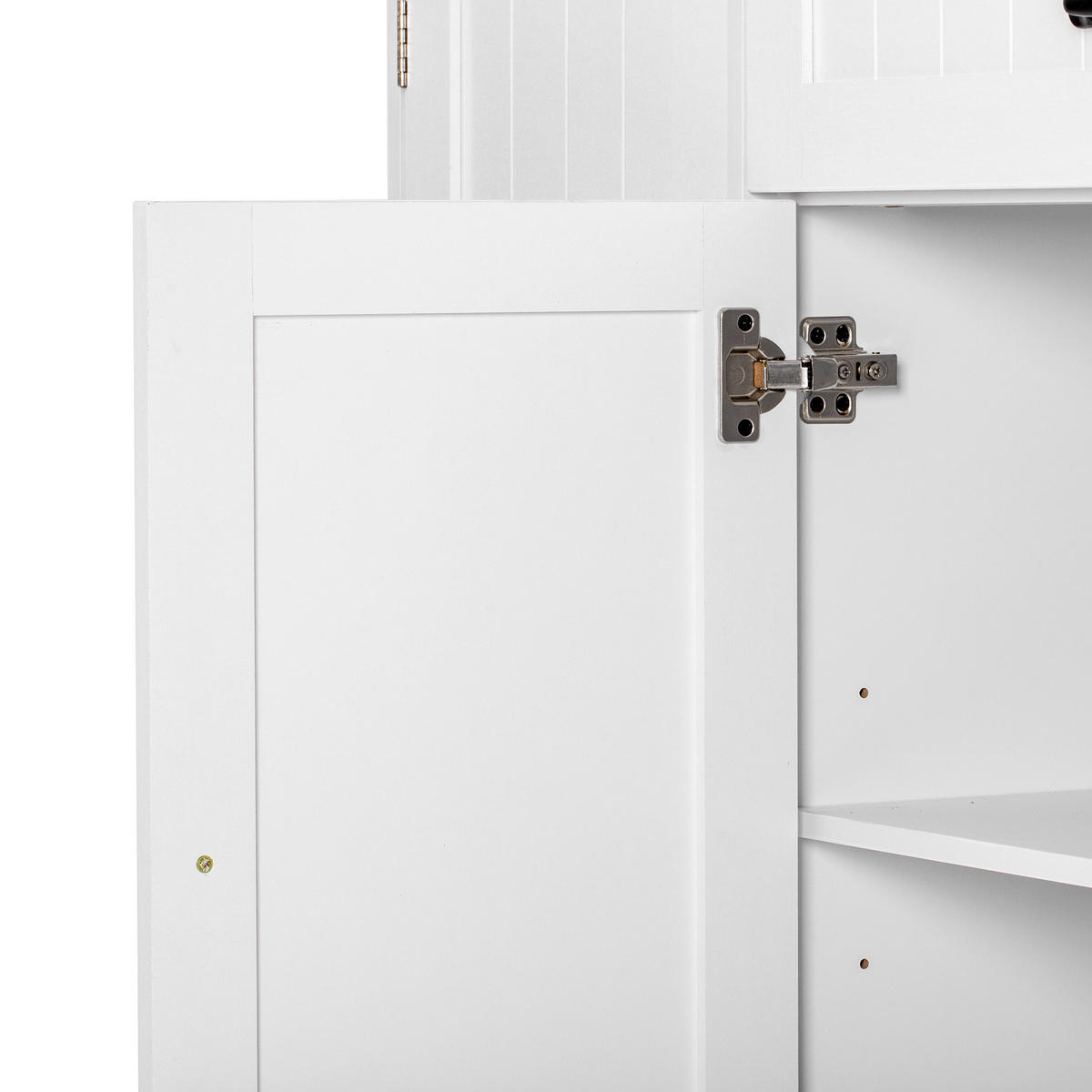 GESCHIRRSCHRANK 104x40x84 cm Weiß mit Schublade - Weiß, Holzwerkstoff (40/84/107cm) - Modfu