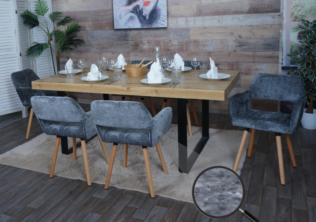 ESSZIMMERSTUHL Grau - Grau, Textil (56/80/53cm) - MCW