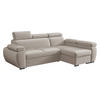 ECKSOFA Boston Mini, Seite: Rechts - 2R+LC - Chromfarben/Naturfarben, Holz/Textil (255/170cm) - MIRJAN24