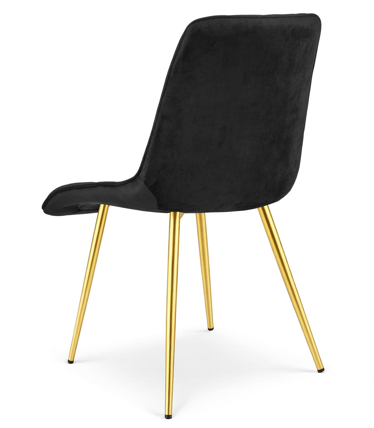 STUHL Schwarz 49x60 cm SPLIT Samtbezug - Schwarz, Metall (49/56/60cm)