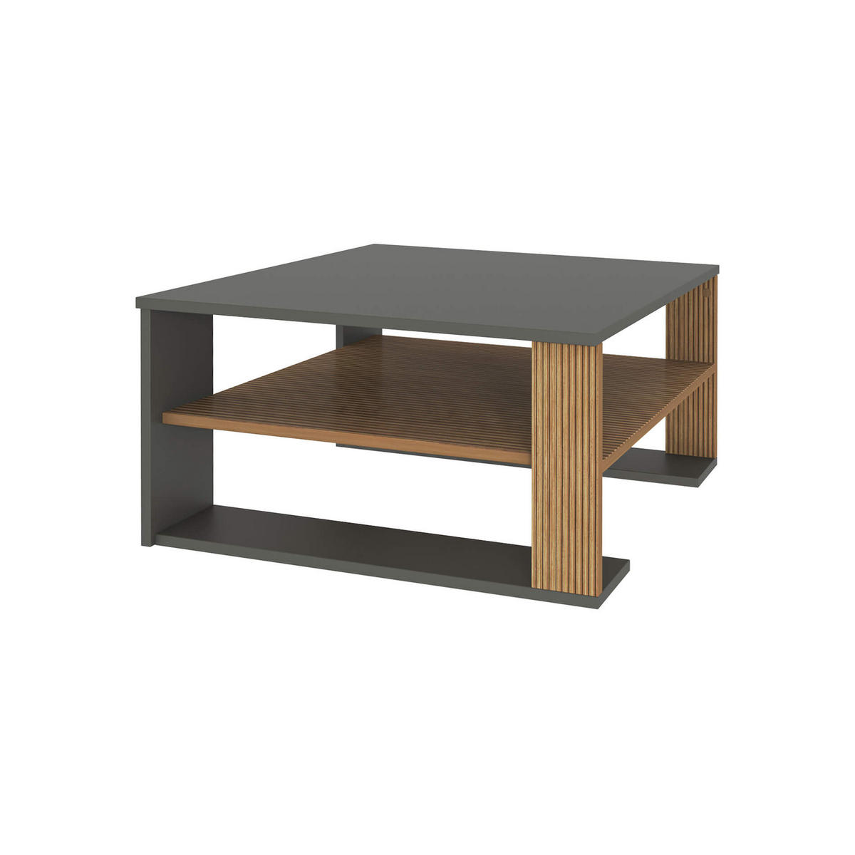 COUCHTISCH Dunkelgrau 75/75/40 cm - Grau, Holzwerkstoff (75/75/40cm) - Mobili Rebecca
