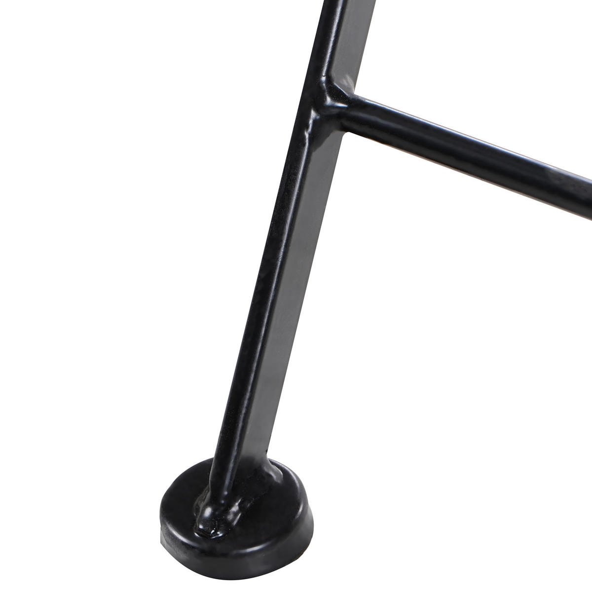 GARTENSTUHL 2er Set klappbar Metall Schwarz Chapeco - Blau/Schwarz, Metall (40/90/45cm) - Beliani