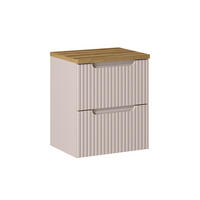 WASCHTISCHUNTERSCHRANK 50.4cm Riva Kaschmir - Beige, Holzwerkstoff (50.4/59/40cm) - Petits-meubles