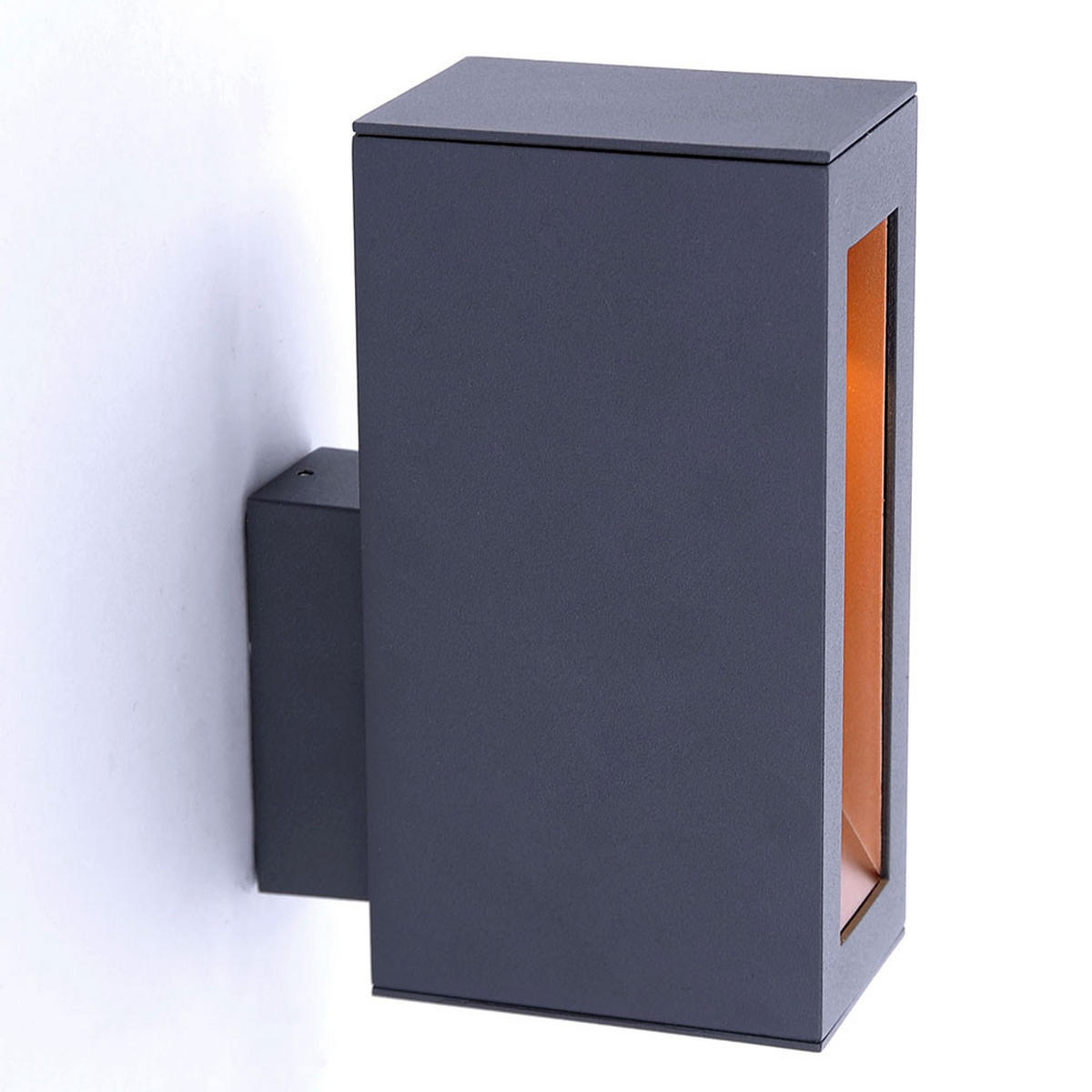 LED AUSSEN-WANDLEUCHTE Aluminium Anthrazit - Anthrazit, Metall (7.1/19/13.3cm)